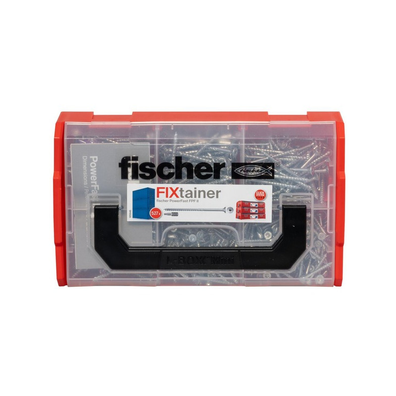set di viti fischer fixtainer powerfast ii 527 pz