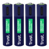 batterie ricaricabili trust 25671aaa 500mah usb-c blu/verde 4pz