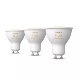 lampadina philips hue gu10 4.2w bianco 3pz