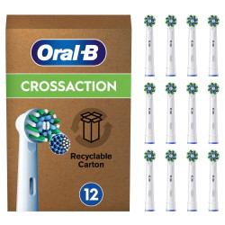 set testine di ricambio oral-b per spazzolino bianco 12pz [pro