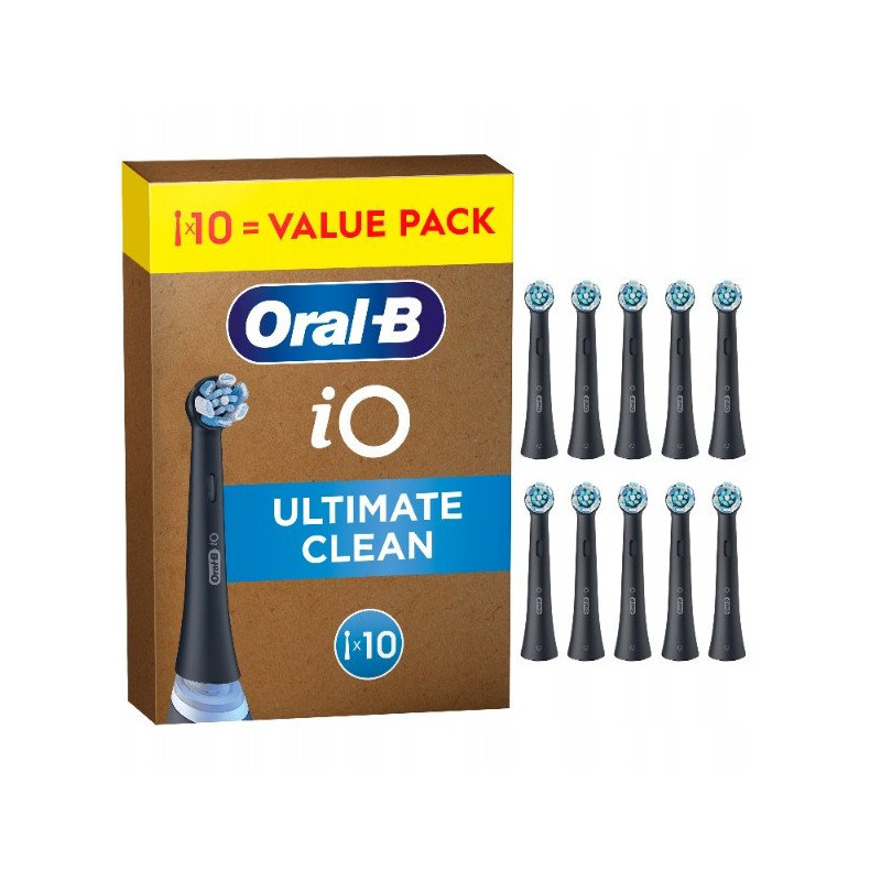 set di testine di ricambio oral-b io ultimate cleaning nero 10pz