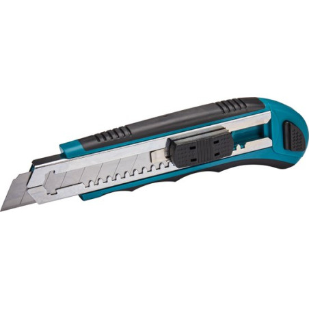 coltello a lama spezzabile makita d-65713 170mm con 8 lame blu/nero