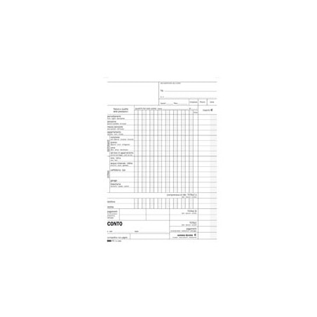 blocco conto albergo edipro 15gg 23x15cm 100 fogli uso mano [e5965]