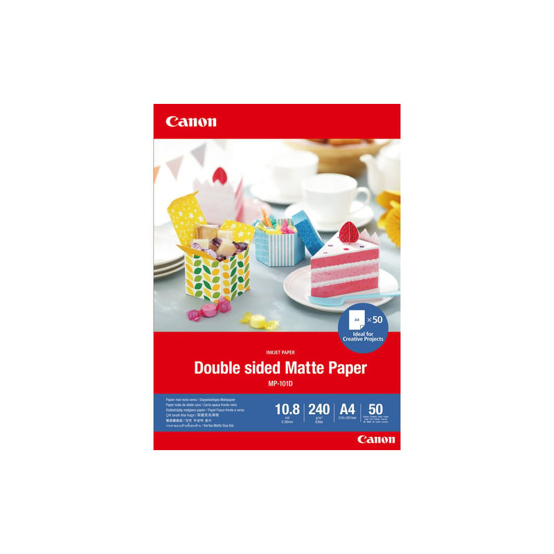 carta fotografica canon mp-101 d a4 doppia faccia 50fogli [4076c005]