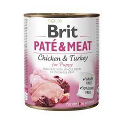 cibo humido brit pate' & meat puppy 800g