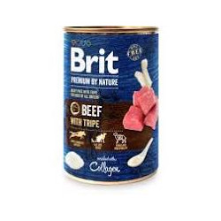 mangime umido per cani brit premium by nature manzo con trippa 800g