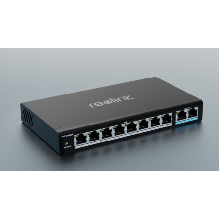 switch reolink gestito 10porte gigabit ethernet 8x10/100 2x100/1000