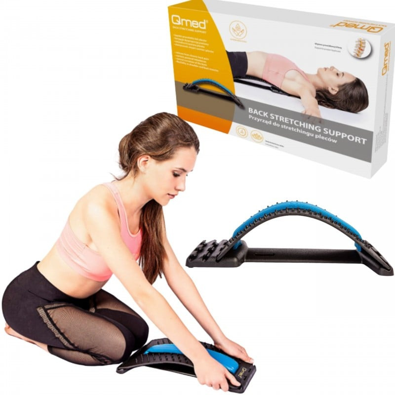 supporto per lo stretching della schiena mdh qmed max 110kg nero/blu
