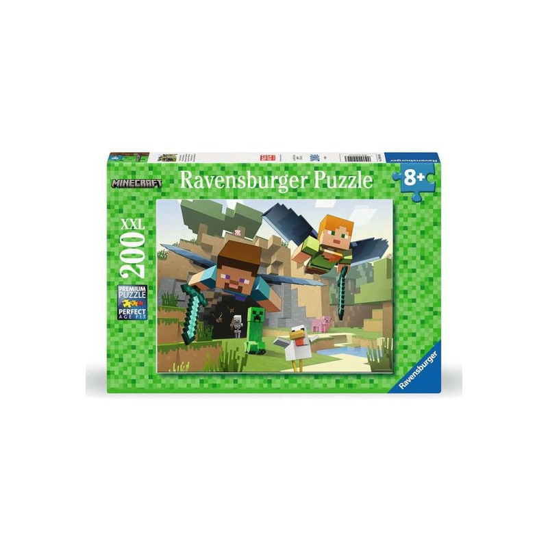puzzle ravensburger minecraft - avventure con gli animali multicolore
