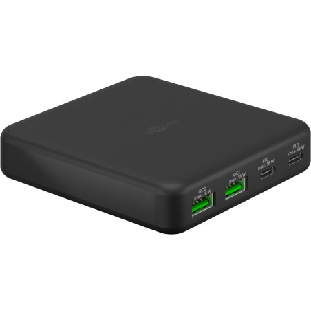 caricabatterie da tavolo goobay 65813 multiporta 2x usb-c pd