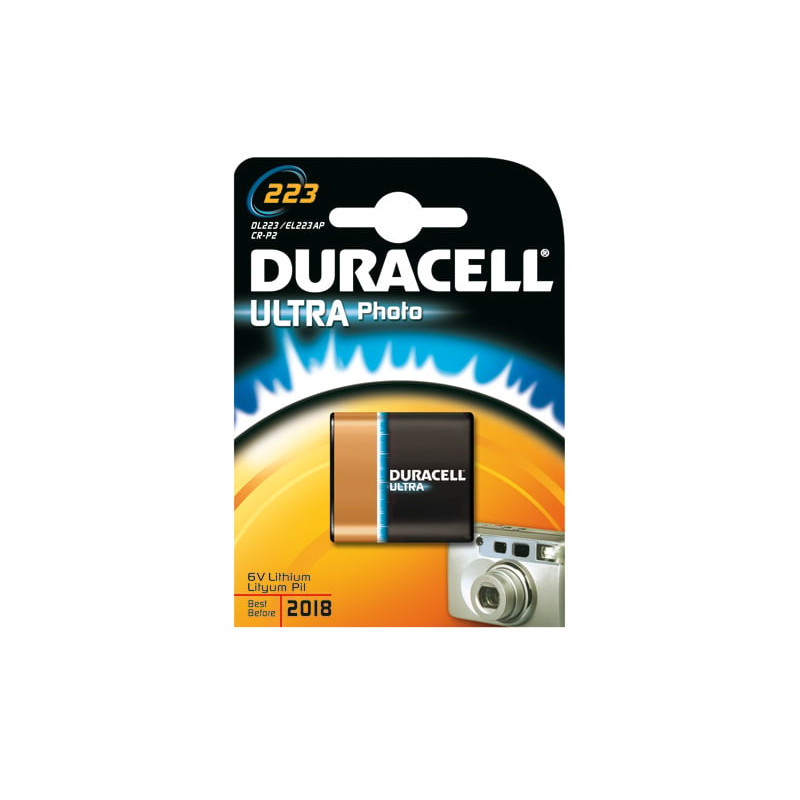 pila duracell 1 pz. ultra photo lithium 223 (cr-p2) [d223103]