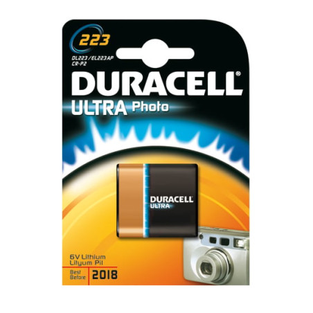 pila duracell 1 pz. ultra photo lithium 223 (cr-p2) [d223103]
