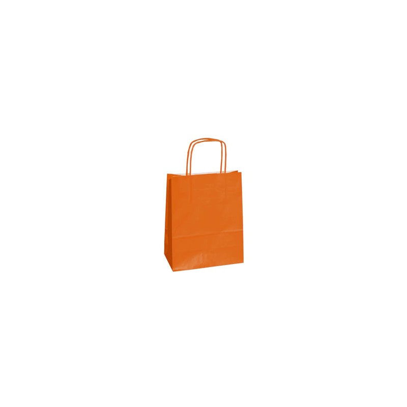 25 shoppers carta kraft 36x12x41cm twisted arancio [073908]