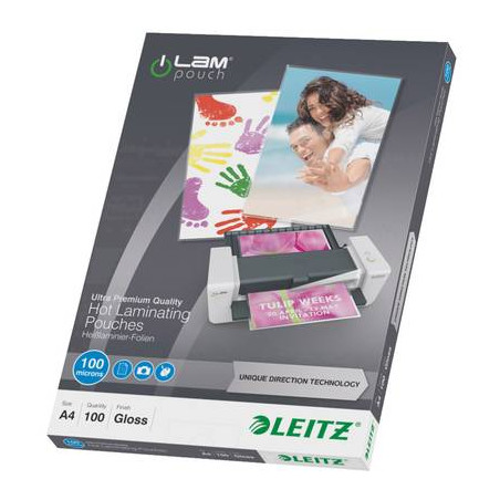 pellicola per plastificazione leitz din a4 100 micron lucida 100