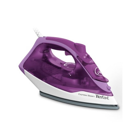 ferro da stiro tefal piastra in ceramica 2400w viola/bianco [fv2836e0]