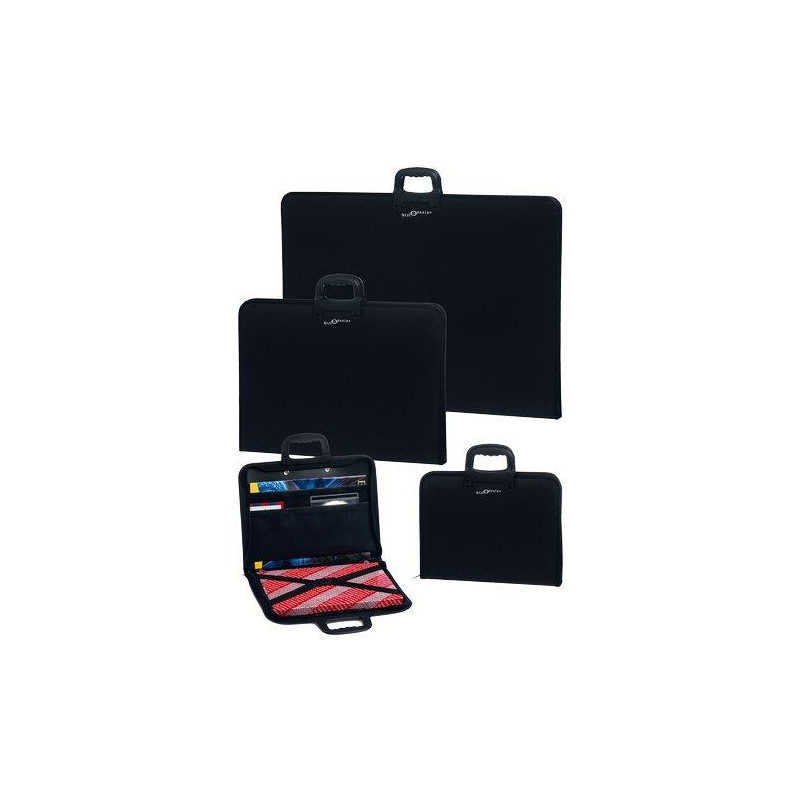 cartella lebez spa 3091 porta disegni 55x38x3cm nero [3091]