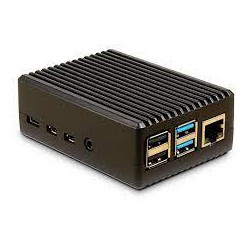 case inter-tech ods-716 per raspberry pi 4 b nero/alluminio