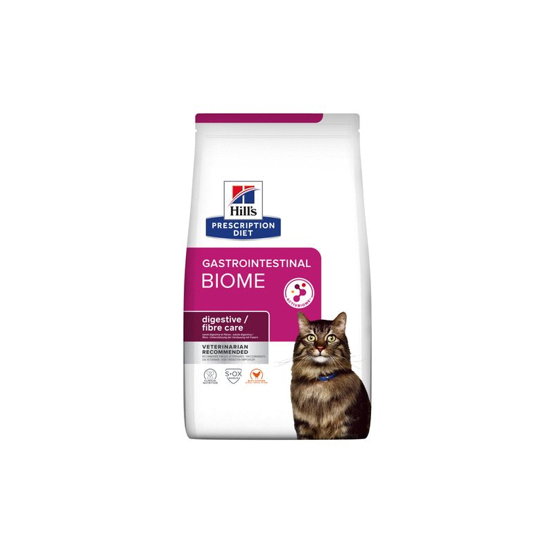 cibo secco hill's per gatti feline digestive fibre care bioma
