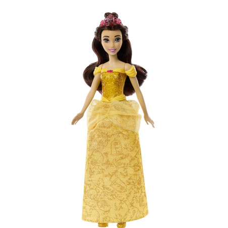 bambola femmina mattel disneyprincess fashion doll belle in plastica/tessuto