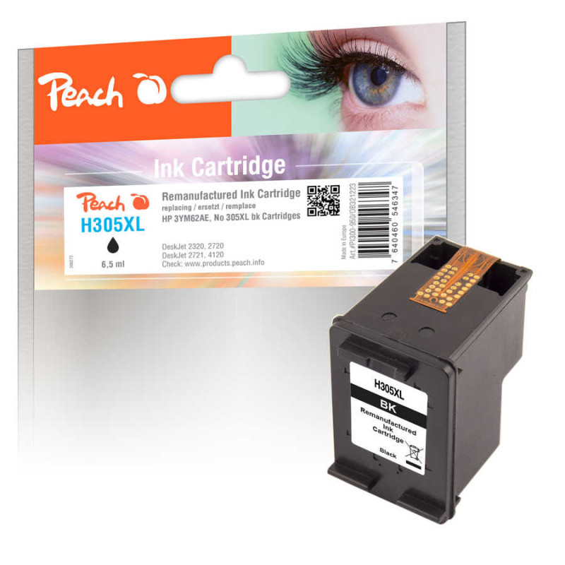 cartuccia peach tinte compatibile con hp no. 305xl bk/3ym62ae nero