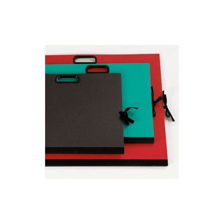 Cartella portadisegni c/maniglia 70x50cm rosso brefiocart [0204404-r]