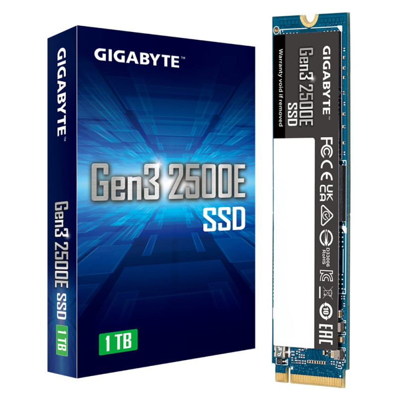 ssd 1tb gigabyte gen3 2500e-m.2-pcie-nvme-write speed