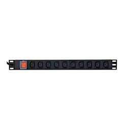multipresa rack gembird pdu 10xc13 1u 16a c19 2m nero [algemzg00000002]