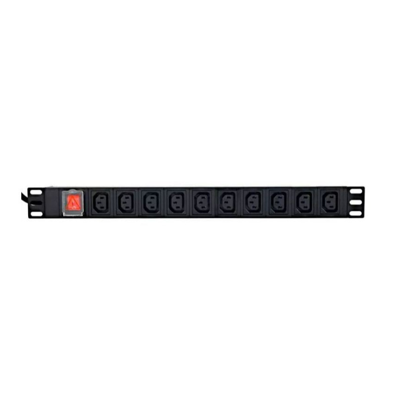 multipresa rack gembird pdu 10xc13 1u 16a c19 2m nero [algemzg00000002]
