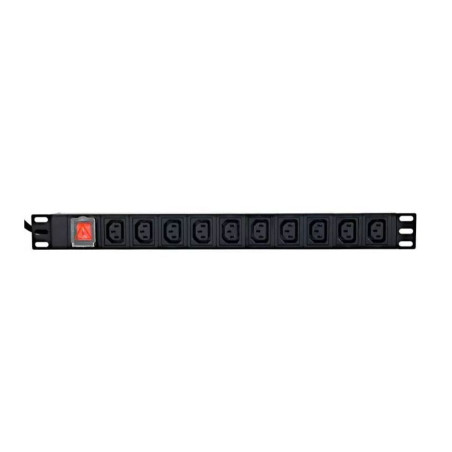 multipresa rack gembird pdu 10xc13 1u 16a c19 2m nero [algemzg00000002]