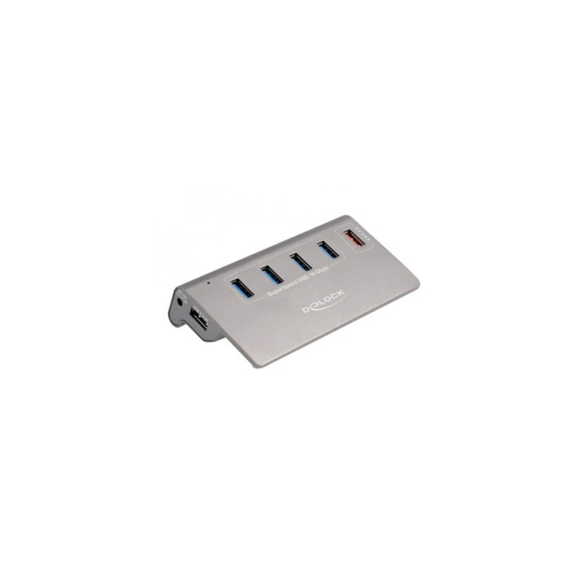 hub usb delock usb 3.2 gen 2 tipo a grigio [64182]