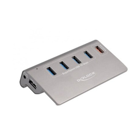 hub usb delock usb 3.2 gen 2 tipo a grigio [64182]