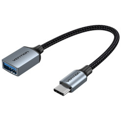 adattatore vention otg usb-c 3.0 a usb-a m/m 15cm grigio