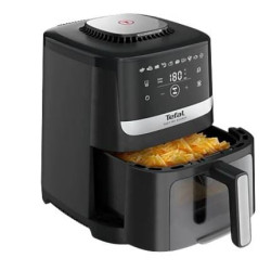 friggitrice ad aria tefal easy fry silence ey5568e0 5l nero/acciaio