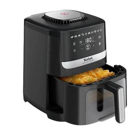 friggitrice ad aria tefal easy fry silence ey5568e0 5l nero/acciaio