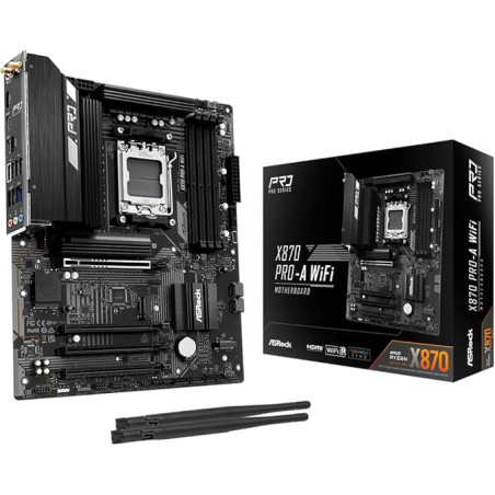 scheda madre amd asrock x870 pro-a wifi am5 atx 4x ddr5 nero