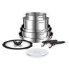 set padella tefal ingenio emotion acciaio/nero 10pz [l897sa74]