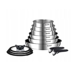 set padella tefal ingenio emotion argento 11pz [l897sb74]