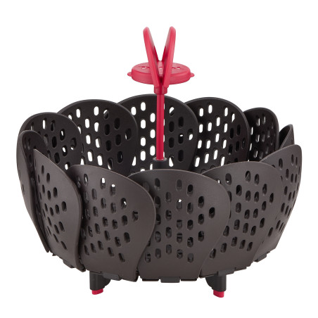 cestello tefal ingenio per cottura a vapore nero/rosso [k2071614]