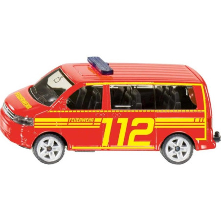 modello veicolo siku 1547 vw t5 comando dei vigili del fuoco rosso/giallo