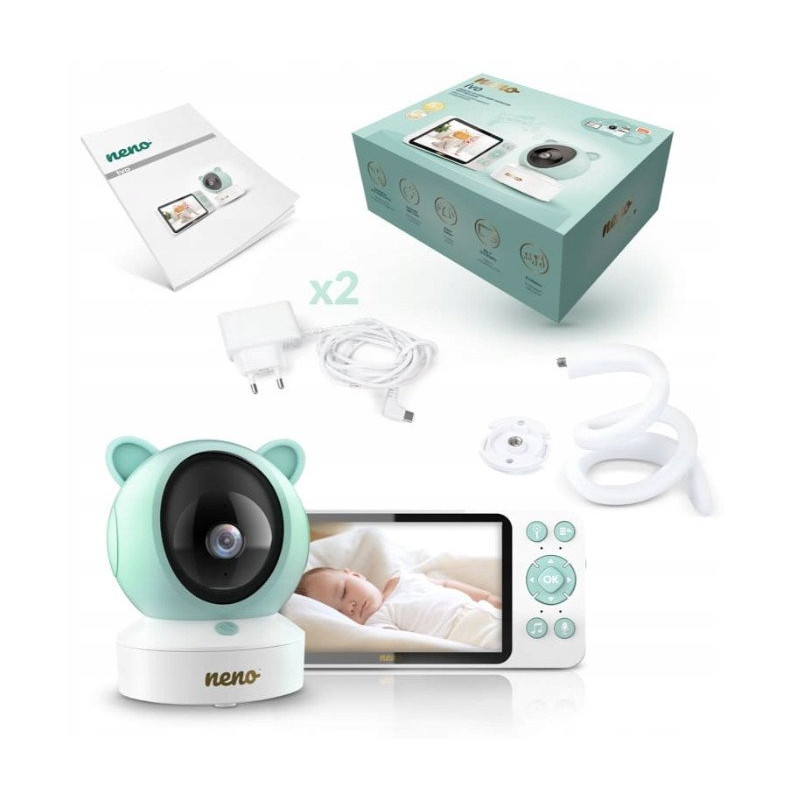 baby monitor elettronico neno ivo rotante lcd 5'' hd 720p