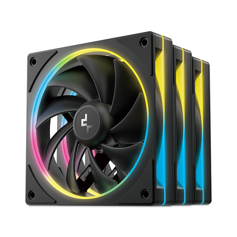 ventilatore deepcool fl12 se 3in1 per case 120mm nero [r-fl12se-bkapn3-g]