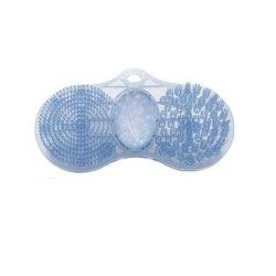 tappetino da bagno sundo per pulizia piedi blu [60350]