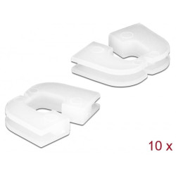 passacavo a u delock 60252 scrivania/parete nylon bianco 10pz [60252]