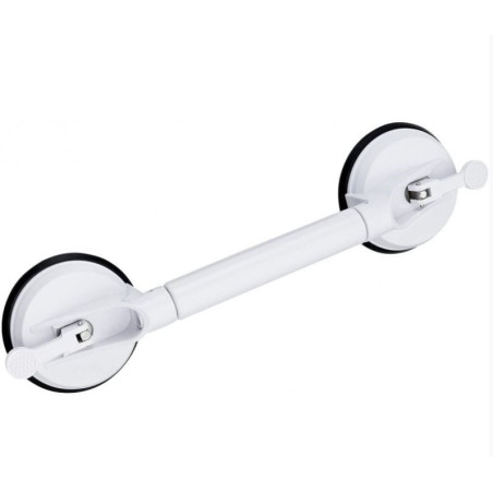 manico telescopico sundo con ventose estensibili per bagno 12cm bianco