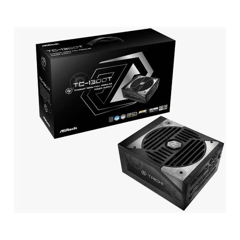 alimentatore 1300w asrock taichi titanium atx: 3.0/80 plus gold/nero