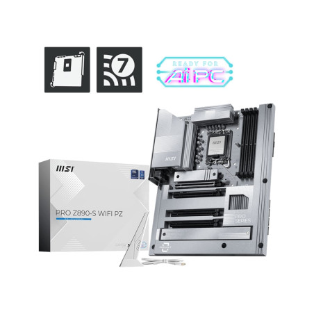 scheda madre msi z890-s pro wifi pz atx lga1851 256gb ddr5 argento/