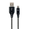 cavo gembird premium cotton braided type-c usb charging and data