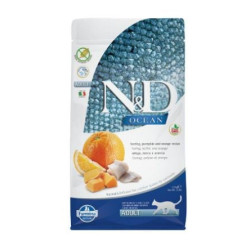 cibo completo farmina per gatti adulti feline adult aringa, zucca