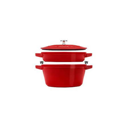 set di pentole zwilling staub in ghisa 24cm/2pz/rosso [40508-384-0]