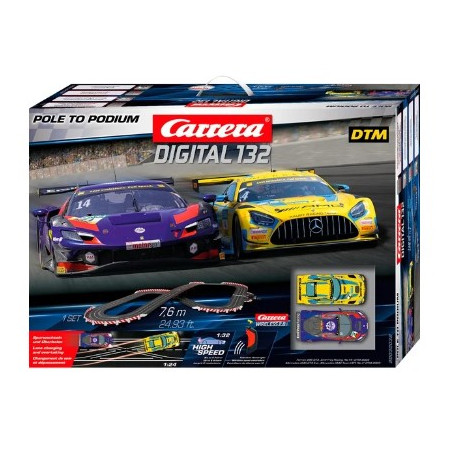 modellino carrera digital 132 pole to podium racetrack 1/32 multicolore